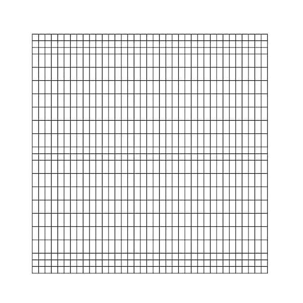 FORGERIGHT 6 ft. H x 6 ft. W Deco Grid Black Steel Fence Panel (5-Pack)