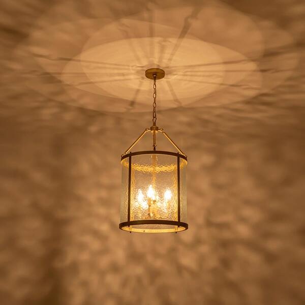 EDISLIVE Ellison Industrial 4-Light Brass Lantern Geometric
