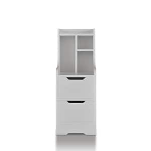 Forstberg 2-Drawer White Nightstand (31.5 in. H x 11.5 in. W x 15.7 in. D)