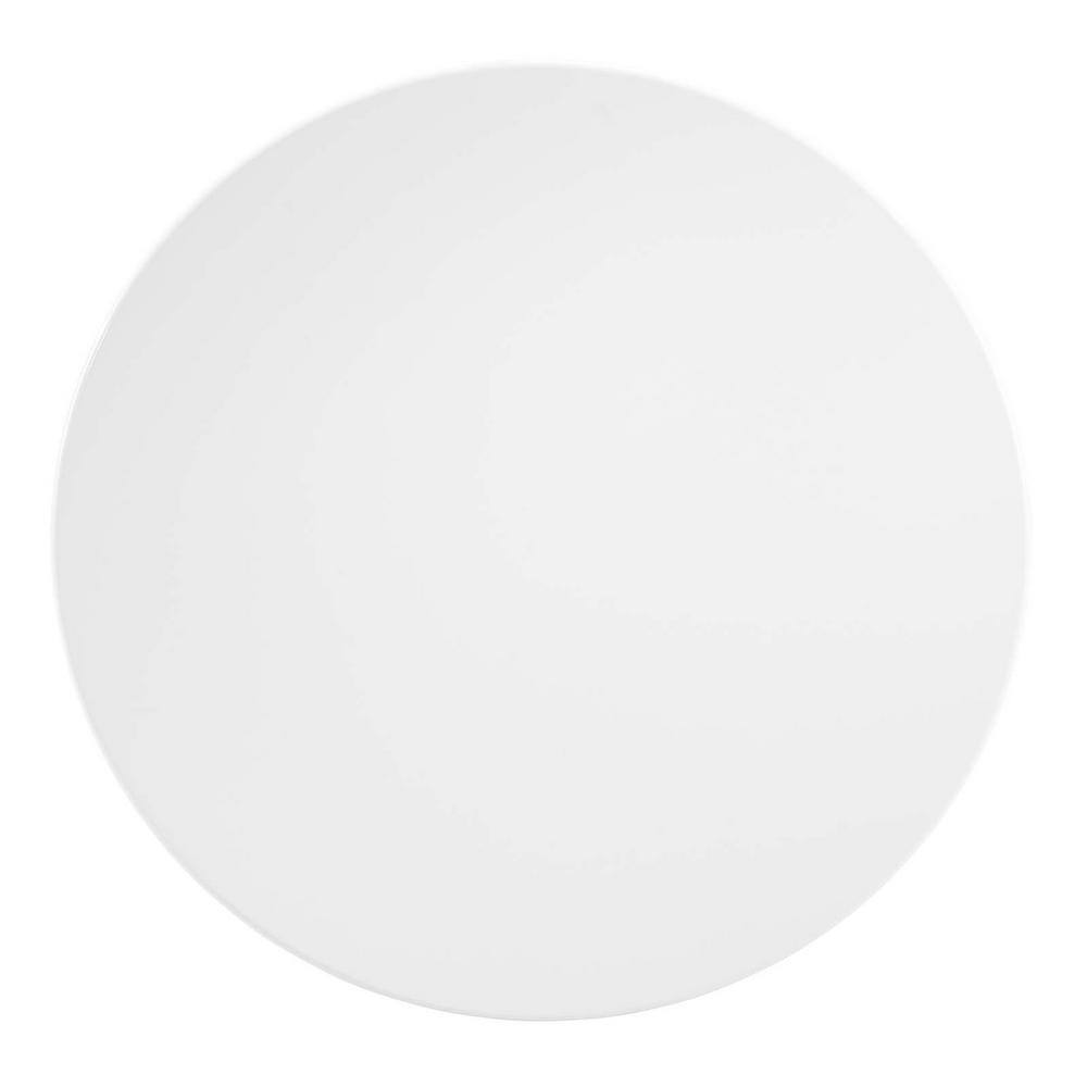 Lippa 20 in. Wood Round Side Table in White White - thumbnail 4