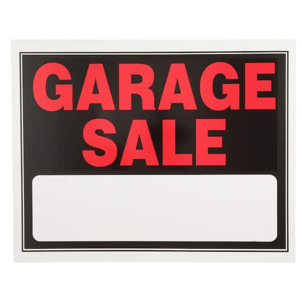 Everbilt 15 in. x 19 in. Day-Glow Plastic Garage Sale Sign