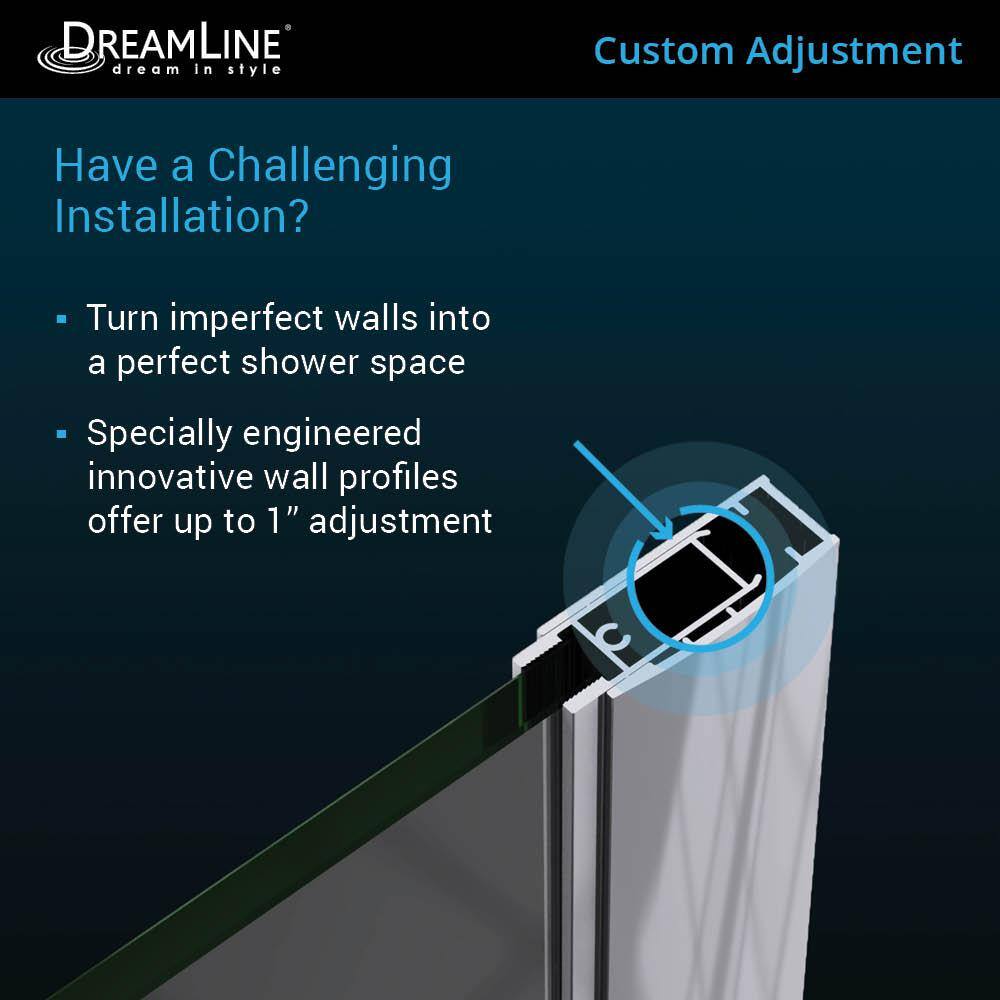 Unidoor 29" W x 72" H Frameless Shower Door with ClearMax Glass Treatment