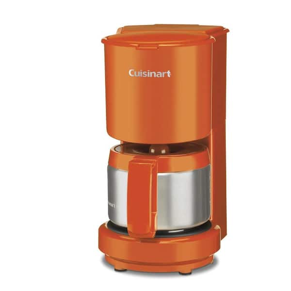 Cuisinart 4-Cup Coffee Maker with Stainless Steel Carafe in Orange
