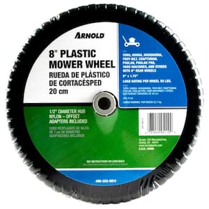 8 in. x 1.75 in. Universal Plastic Wheel with 1/2 in. Dia Nylon Offset Hub and Adapters Included