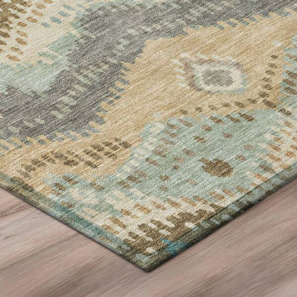 Chantille Machine Washable Indoor/Outdoor Abstract ACN3074 Teal 3 ft. x 4 ft. Area Rug