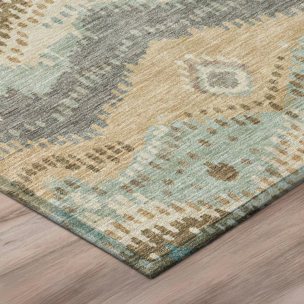 Chantille Machine Washable Indoor/Outdoor Abstract ACN3074 Teal 5 ft. x 7 ft. 6 in. Area Rug