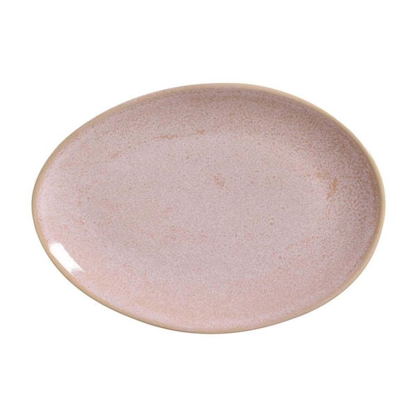 PORTO BRASIL Litchi Oval Dessert Plate Organic (Set of 6)
