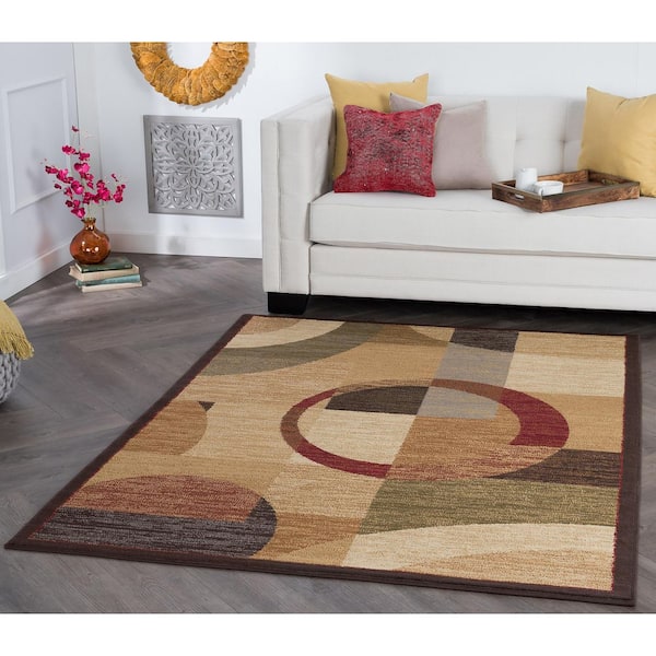 Elegance Geometric Multi-Color 8 ft. x 10 ft. Indoor Area Rug