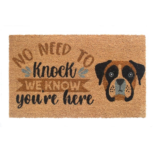 RugSmith No Need To Knock Dog Multi 30in. x 18in. Door Mat