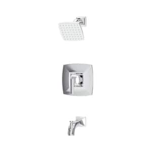 Oak HydroMersion Single Handle Tub and Shower Faucet Trim Kit in Polished Chrome 1.5 GPM (Valve Not Included)