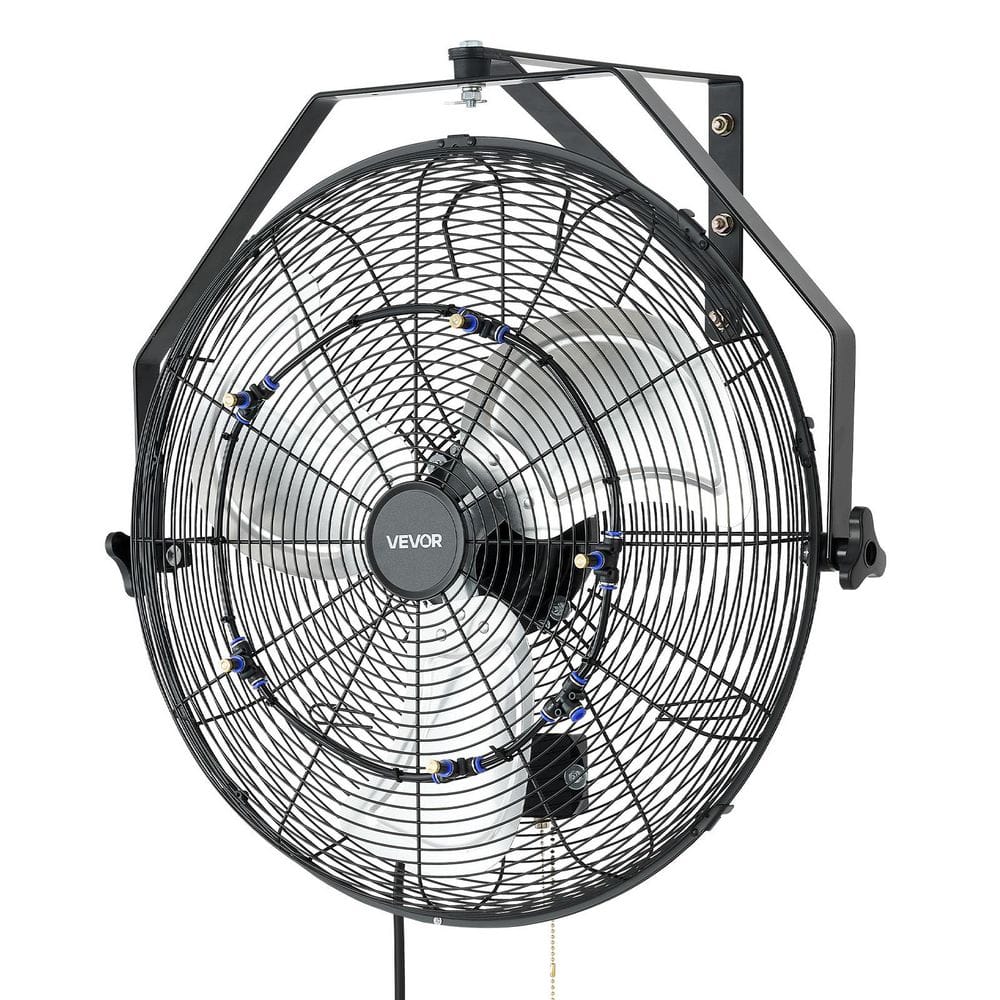 Wall Mount Fan, 20 in. Misting Hanging Fan, IP44 Rated, 3-Speed, Long Airflow Distance, Adjustable Angle, for Workshop price history on PriceWatchPro