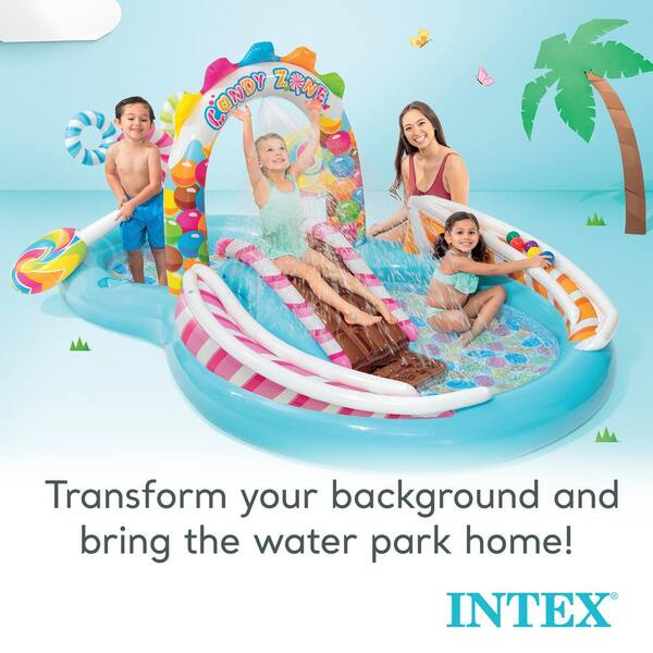 Intex 9 ft. x 6 ft. x 51 in. Kids Inflatable Candy Zone Play