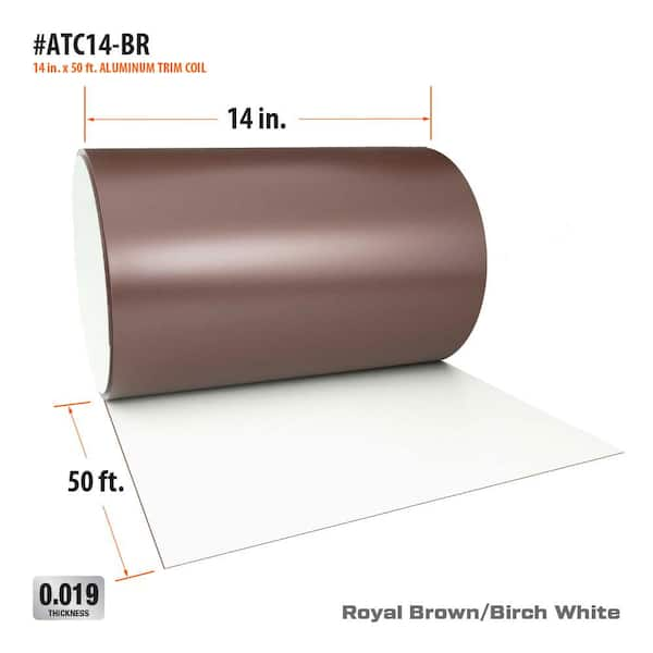 Gibraltar Building Products 14 in. x 50 ft. Royal Brown Over Birch