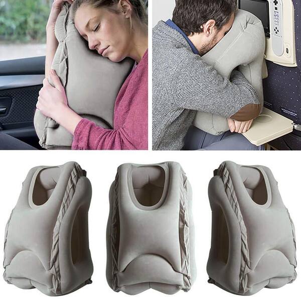 LSLJS Inflatable Neck Pillow,Ultralight Inflatable Travel Neck Pillows,U-Shaped Neck Support For Office, Road Trips, Car, Airplanes, Train