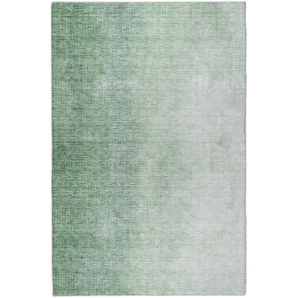 Dream Shag Premium Machine Washable Abstract ADS822 Green 10 ft. x 14 ft. Area Rug