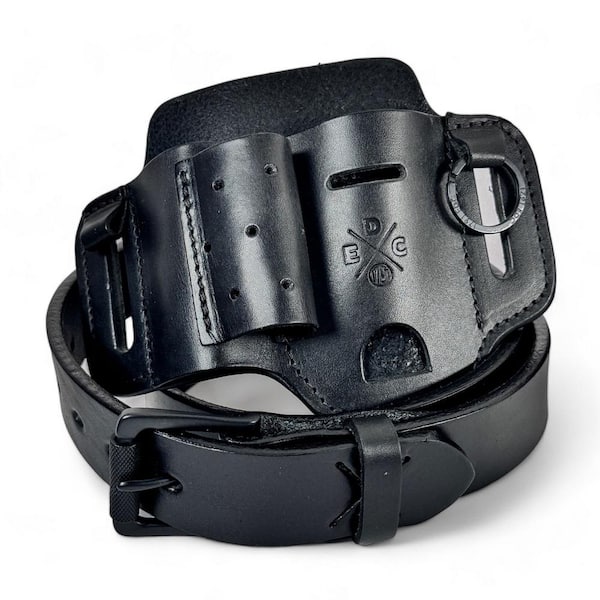 1791 EVERYDAY CARRY 1.5 in. Work Belt Size 40 Black with Heavy-Duty Easy-Slide Large Flex EDC Tool Organizer