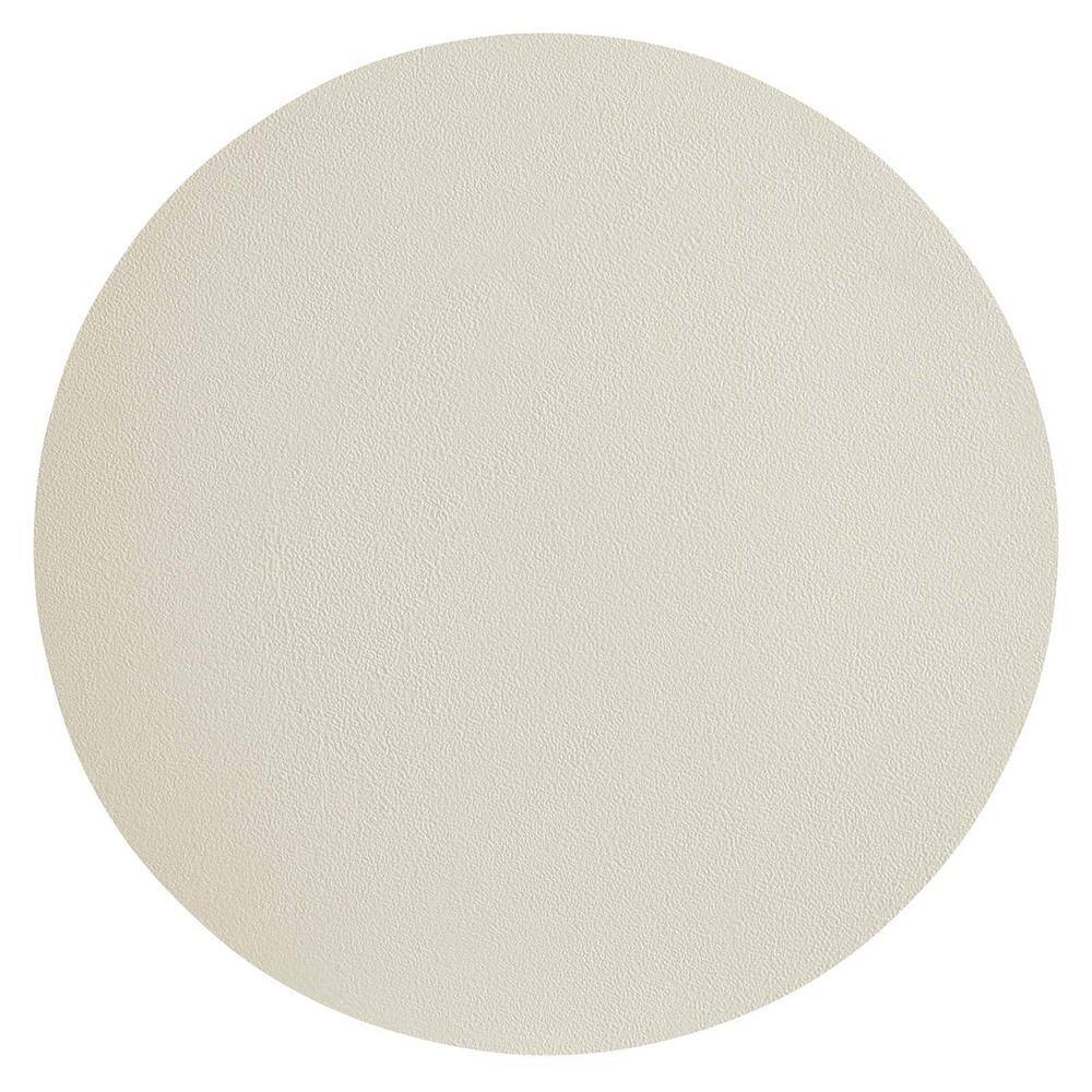 Caspian Round White Concrete and MDF Side Table