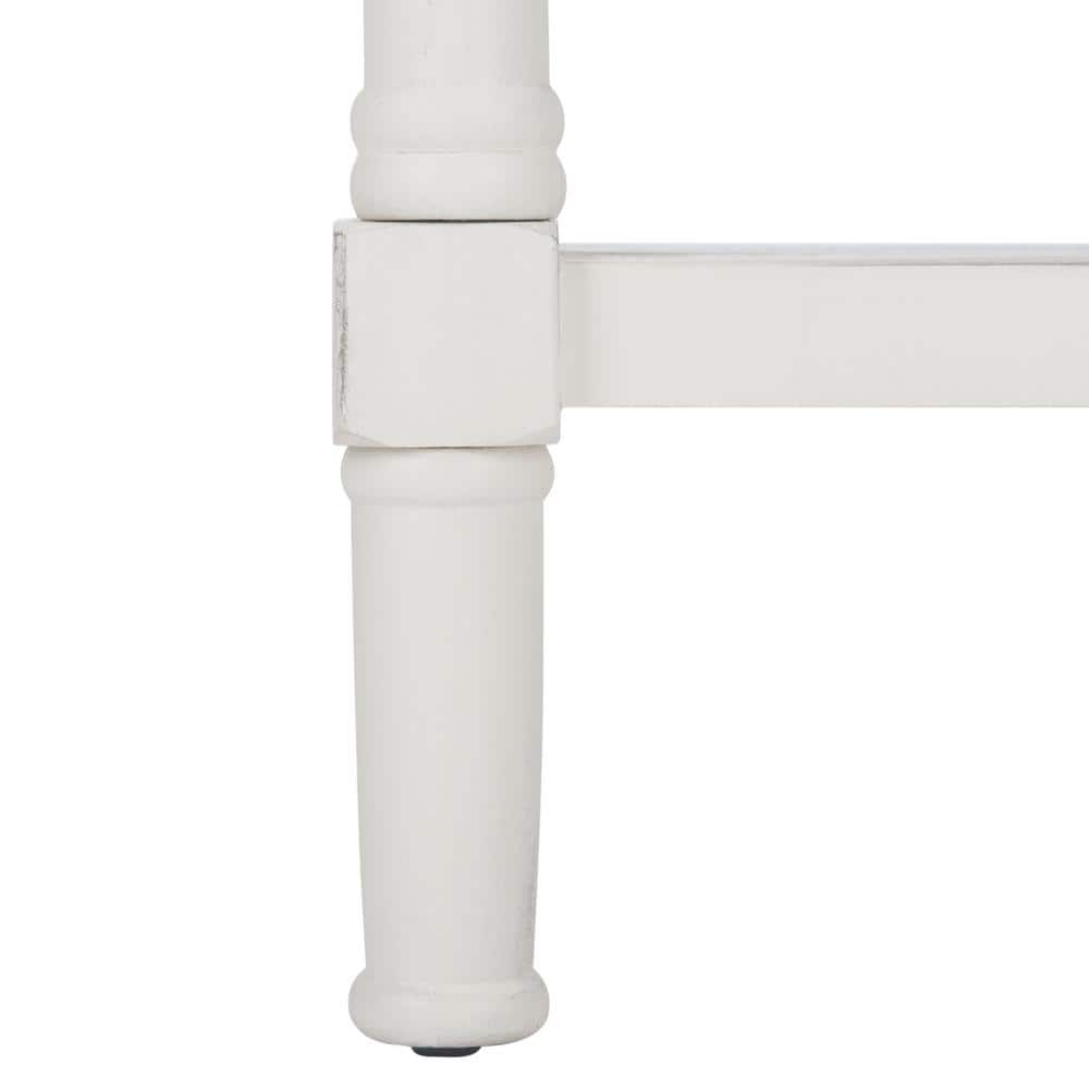 Filbert Distressed White 28'' Wood & Metal Console Table with Storage