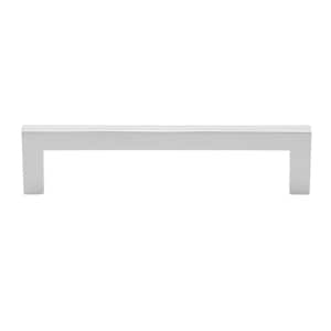 5 in. Center-to-Center Solid Square Slim Polished Chrome Cabinet Bar Pull (10-Pack)