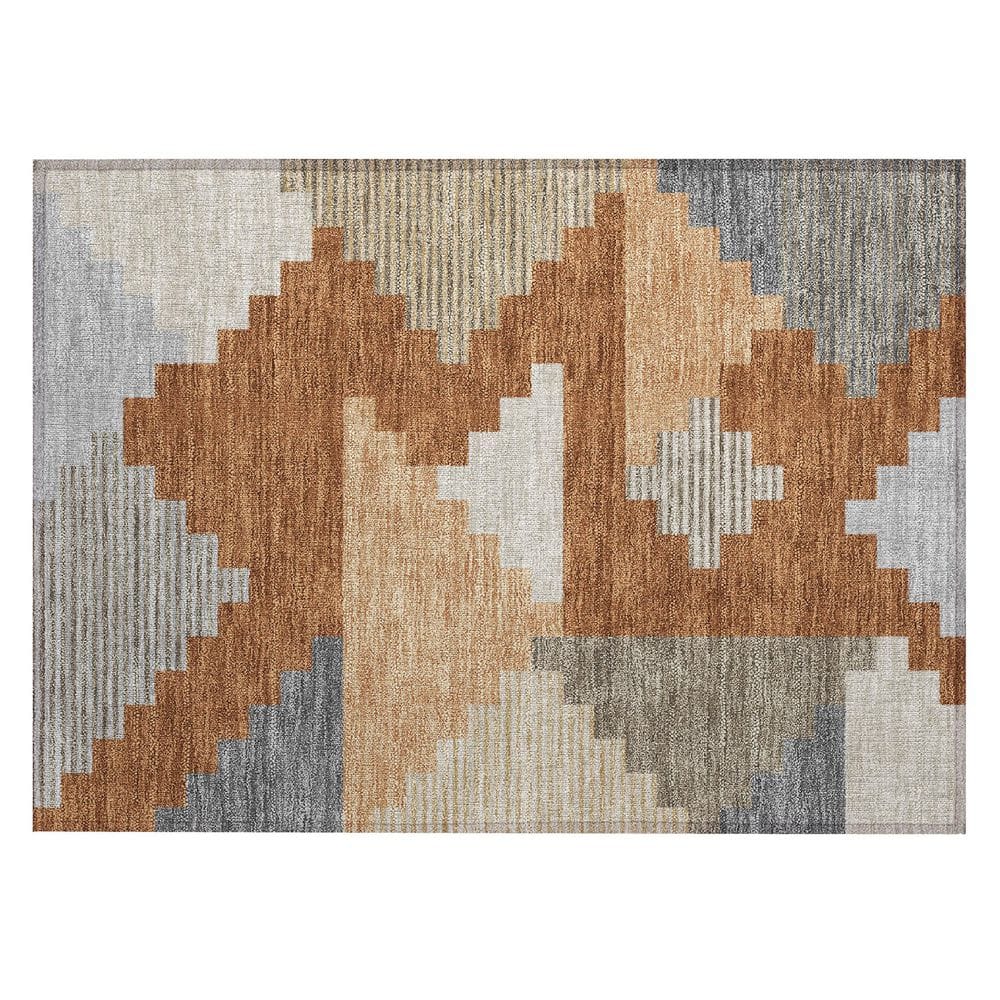 Chantille Machine Washable Indoor/Outdoor Abstract ACN2847 Paprika 3 ft. x 4 ft. Area Rug price history on PriceWatchPro