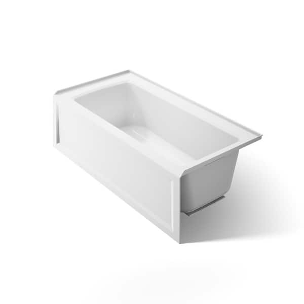 Archer 60 in. x 30 in. Soaking Bathtub with Right-Hand Drain in White