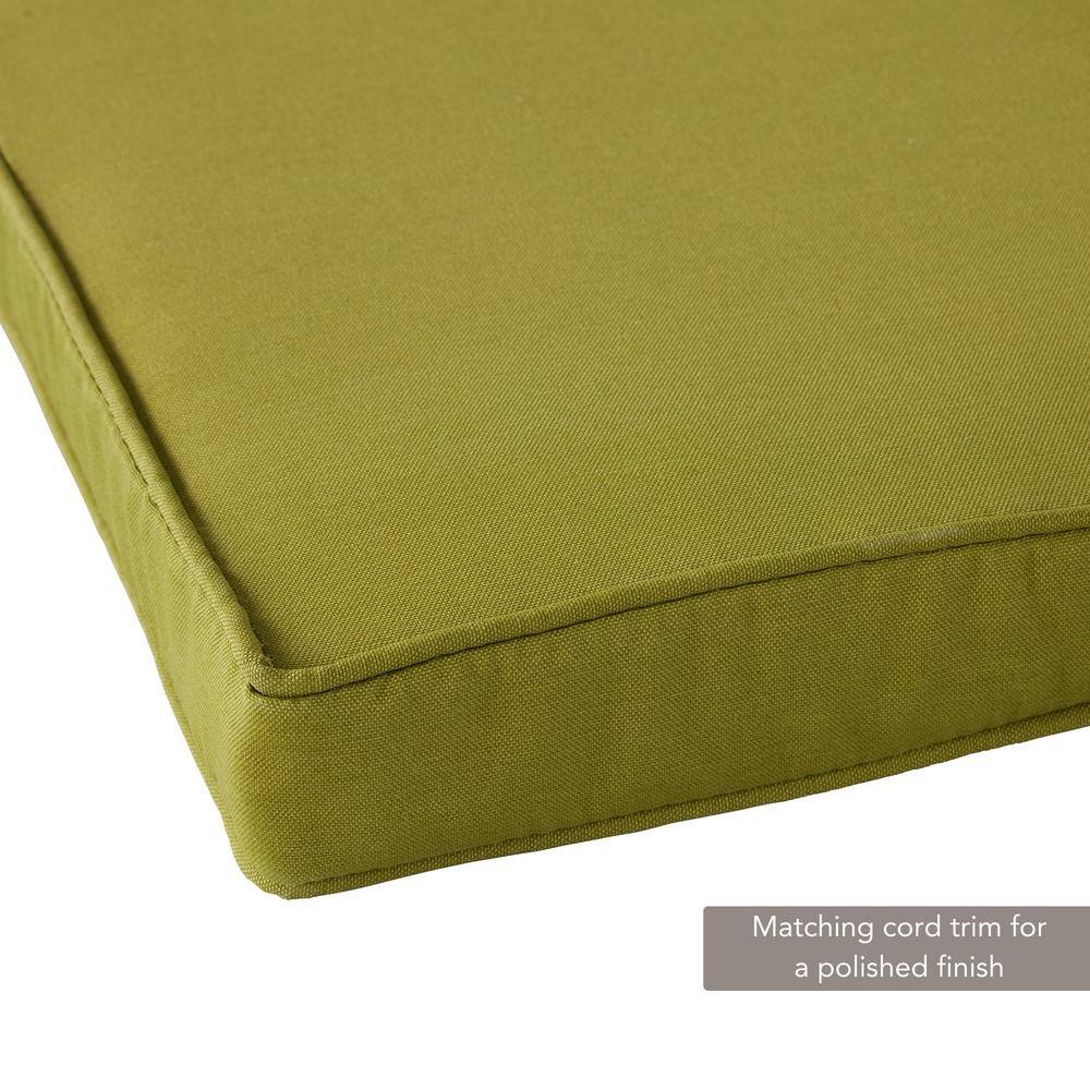 Kiwi Green 18" Square Outdoor Chair Pad Set with UV-Resistant Fabric