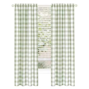 Hunter 42 in. W x 63 in. L Polyester Light Filtering Curtain Panel in Apple Green