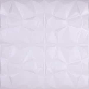 Falkirk Jura II 28 in. x 28 in. Peel and Stick Off White Diamond PE Foam Decorative Wall Paneling