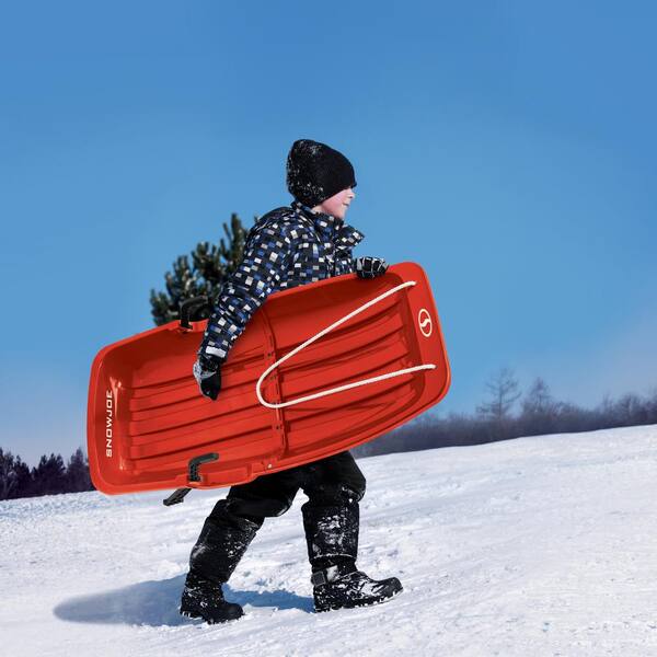 Snow Joe Classic Toboggan 34 in. Snow Sled, Up To 2 Riders