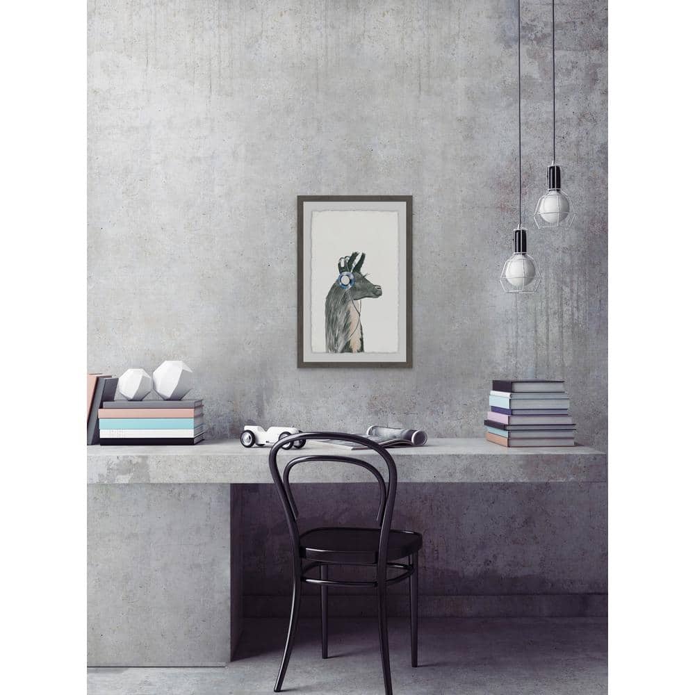 18 in. H x 12 in. W Groovy Llama by Marmont Hill Framed Printed Wall A