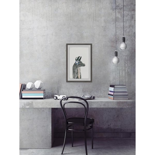Unbranded 18 in. H x 12 in. W "Groovy Llama" by Marmont Hill Framed Printed Wall Art