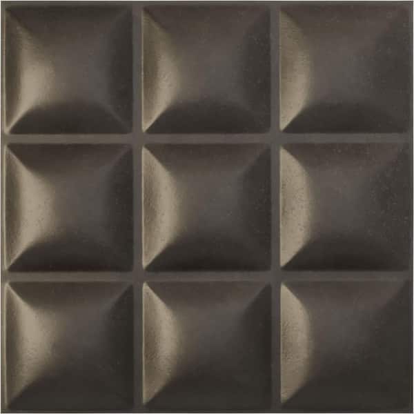 Ekena Millwork 19 5/8 in. x 19 5/8 in. Classic EnduraWall Decorative 3D Wall Panel, Weathered Steel (Covers 2.67 Sq. Ft.)