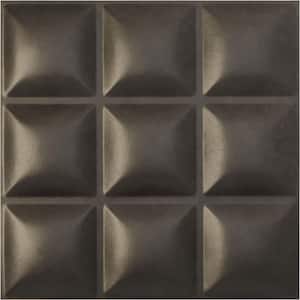 19-5/8"W x 19-5/8"H Classic EnduraWall Decorative 3D Wall Panel, Weathered Steel (12-Pack for 32.04 Sq.Ft.)