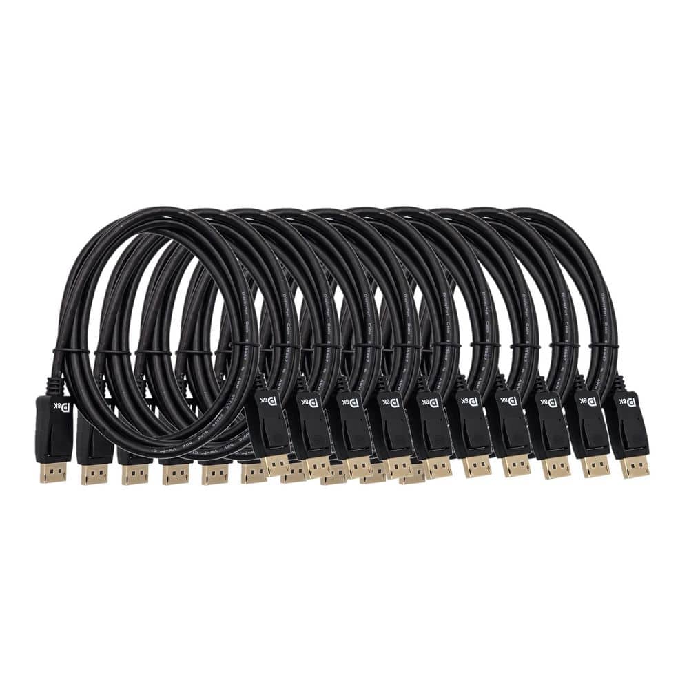 10 ft. VESA Certified DisplayPort Cable 1.4 with Latch Black (10-Pack) price history on PriceWatchPro