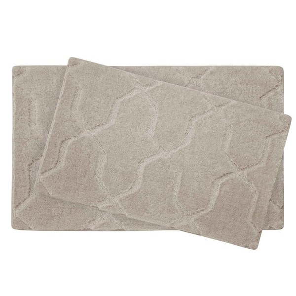 Jean Pierre Pearl Drona Cream Puff 2-Piece Bath Mat Set