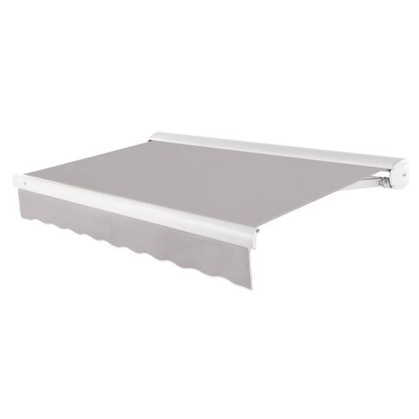 AWNTECH 20 ft. Key West Left Motor Retractable Awning with Cassette (120 in. Projection) Gray