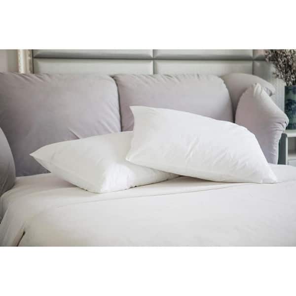 Unbranded Natural Memory White Jumbo Duck Feather Pillow (Set of 2)
