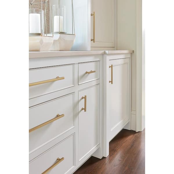 Everett 3-3/4 in. (96mm) Modern Champagne Bronze Bar Cabinet Pull