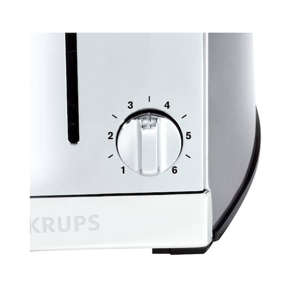KRUPS Electronic Toaster Long Slot Type 119 Quartz Tube Heating Elements -  White
