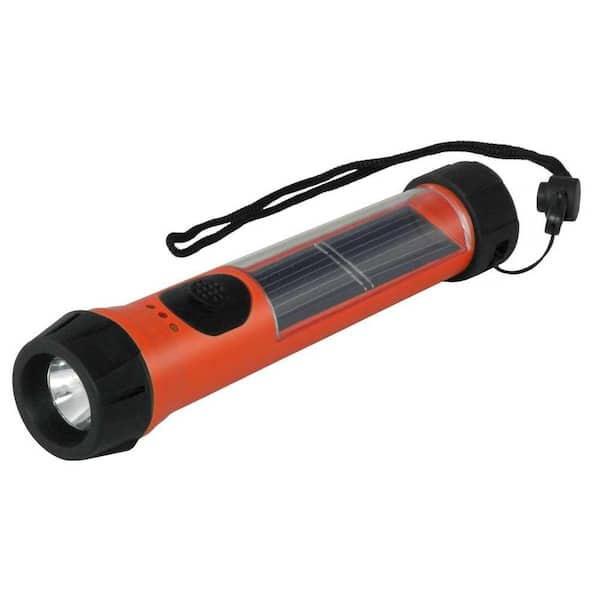 Hybrid Light Solar Flashlight - Hi-Vis Orange