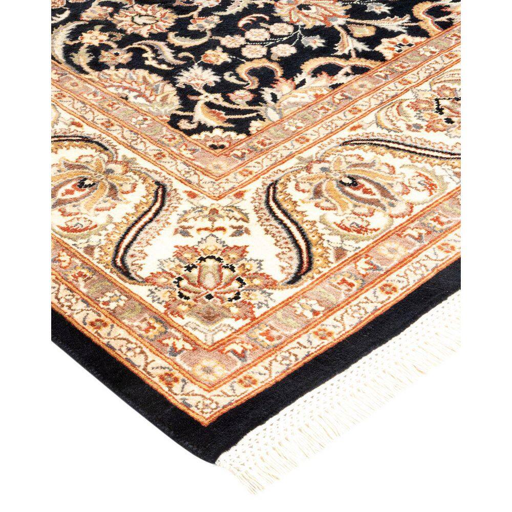 Handmade Black Wool 6' x 9' Oriental Area Rug