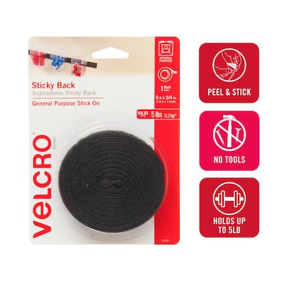Velcro Industries 91325 Sticky-Back Hook and Loop Fastener Roll 15in C