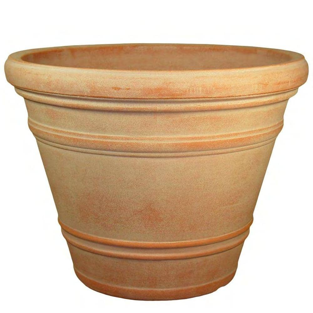 Pienza 24 in. Plastic Pot Planter VP24TCIM The Home Depot