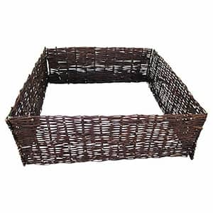 48 in. W x 48 in. L x 8 in. H Woven Willow Arch Top Raised Garden Bed Kit