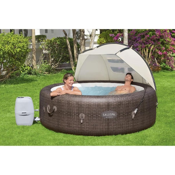 SaluSpa 72 in. x 37 in. x 43 in. Sun Shade Canopy Accessory in Tan
