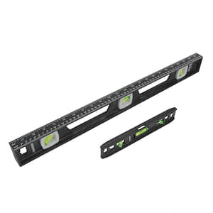 Poly 24 in. I-Beam Level and 9 in. Torpedo Level (2-Pack)