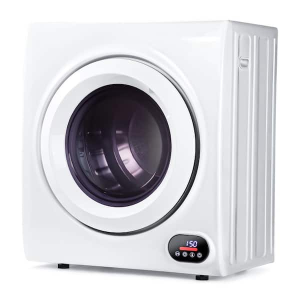 3.5 cu. ft. Vented Front Load Stackable Electric Compact Dryer in White with LCD
