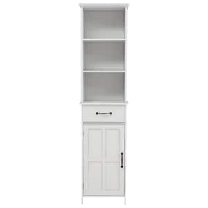 16 in. W x 12 in. D x 65 in. H White Linen Cabinet