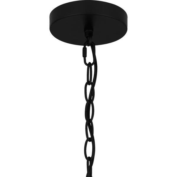 Quoizel Otten 1-Light Matte Black Shaded Pendant OTN1512MBK
