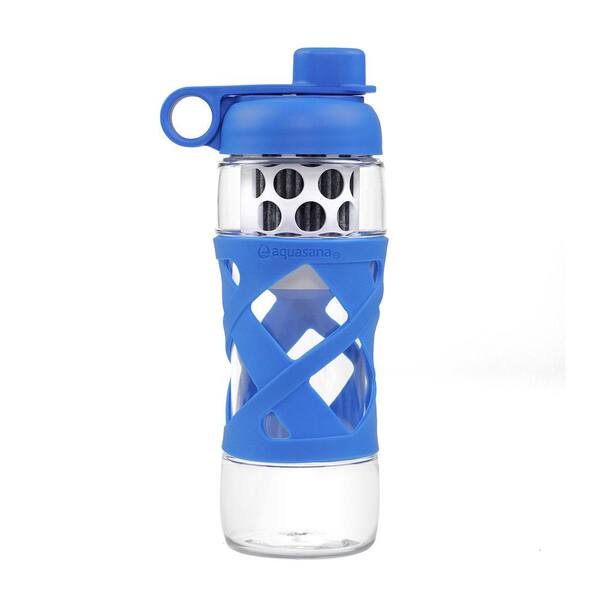 Aquasana 22 oz. Water Bottle with Built in Filter System in Blue